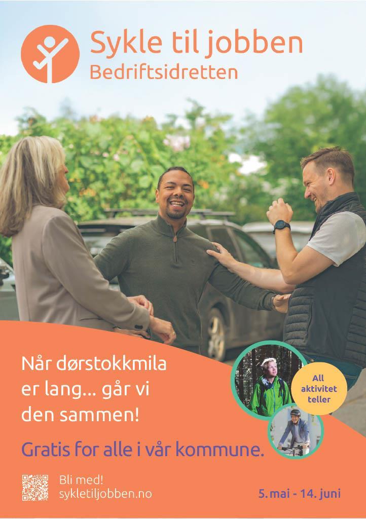 Sykle til jobben kampanje 2026. Foto - Klikk for stort bilde